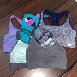 Lot of 5 Sports Bras